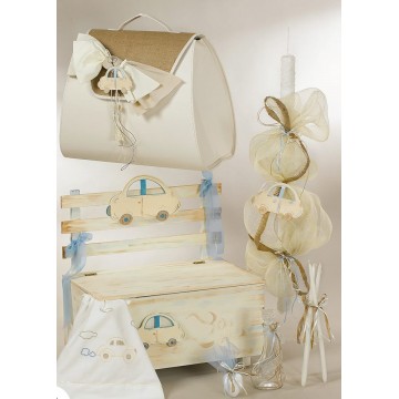 Σετ βάπτισης παγκάκι με αυτοκινητάκι ΣΕΤ ΒΑΠΤΙΣΗΣ ΑΓΟΡΙ